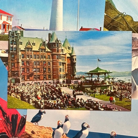 Québec Canada Messe sur la terrasse Dufferin Postcard - Picture 1 of 5